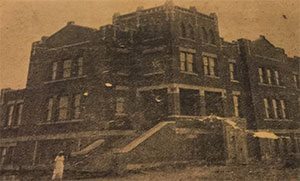 Circa 1915 before stone facade was placed in 1950's.