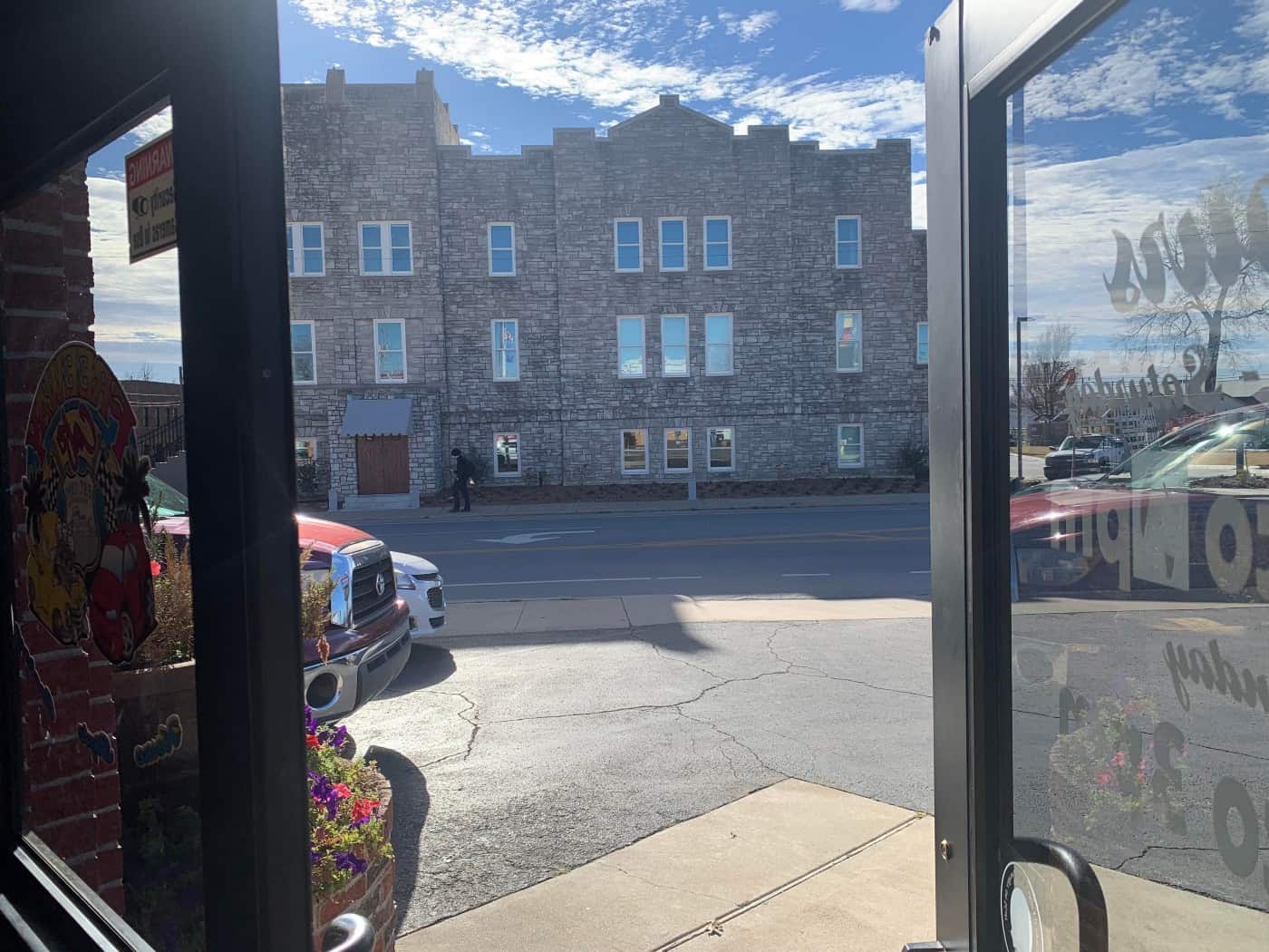 The view of the Church Studio from the doorway of the diner across the street, where Leon Russell and Denny Cordell signed Tom Petty to his first recording contract. And, yes, I ate lunch there during my visit to Tulsa in December 2021, just so I could look out the same window Leon, Denny and Tom once did.