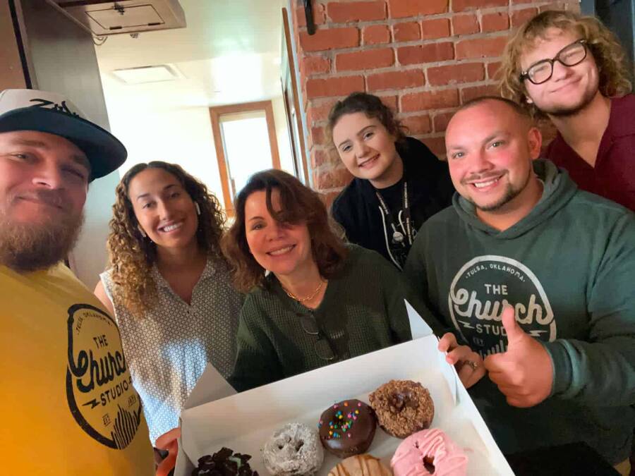 The Church Studio Team with new member Ronnie.